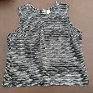 Linden Black and White Striped Top